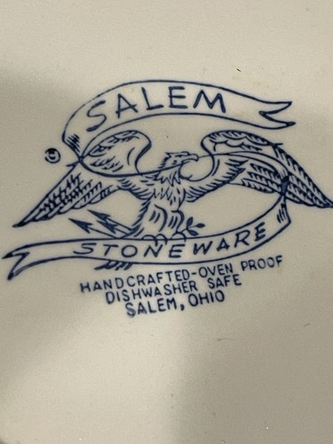 2 SALEM STONEWARE Georgetown Floral 10” Dinner Plates Handcrafted Made in USA - Picture 6 of 6