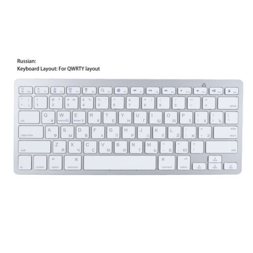 Ultra Thin Keyboard BT Wireless Splashing Proof Bilingual Language Keypad Fo Kit - Picture 12 of 18