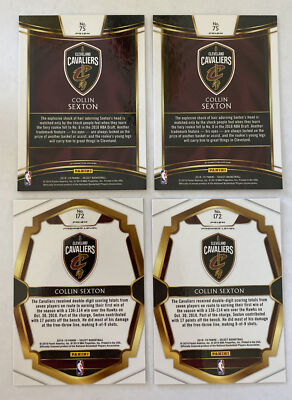 LOT OF 4) 2018-19 Panini Select COLLIN SEXTON Rookie Rc SILVER