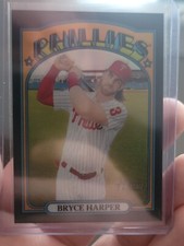 2021 Topps Heritage Bryce Harper Chrome Refractor Black 27/72