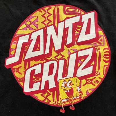 SANTA CRUZ SKATEBOARDS x SPONGEBOB QUADRATISCHE HOSE L/S T-Shirt - mittel - SCHWARZ T-Shirt