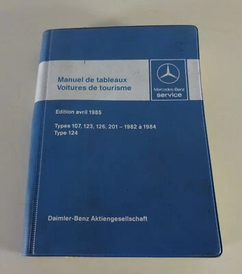 Livre de tableaux Mercedes-Benz R107 / W123 / W126 / W201 / W124 de 04/1985 - Bild 1 von 3
