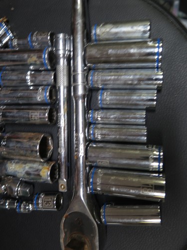 LOT SALE KOBALT SOCKETS OVER 30+ SOCKETS EXT RATCHET MM - Picture 11 of 12