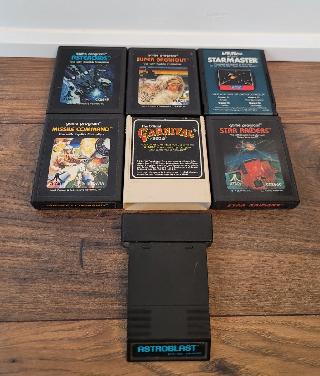 Lot De 7 Jeux Atari 2600 – Kangaroo Et Plus – PAL – Très Bon État