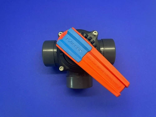 Cepex Three 3 Way PVC Valve Ball Valve Turntable Valve 50-63 or 63-75mm