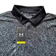 UNDER ARMOUR Men's UA Playoff 3.0 Coral Jacquard Polo 1383151-001 Size L Black