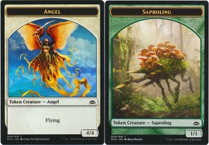 Angel Token // Saproling Token x4 - Planechase Anthology - NM-Mint, English - Pl