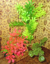 Lot of 3 Plastic Aquarium Plants