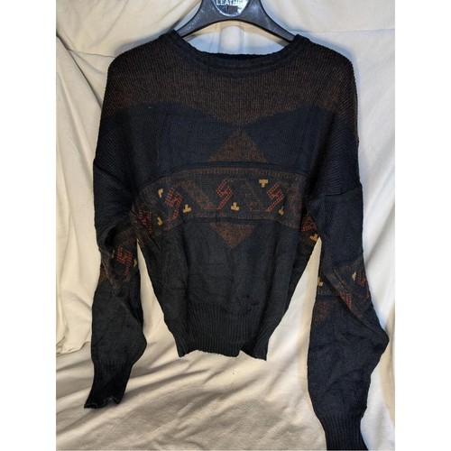 Vintage Michael Gerald Large Geometric Knit Sweater 100% Acrylic