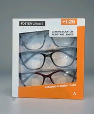 Design Optics by Foster Grant Full Rim Fashion A Reading Glasses 3 Pack 1.25