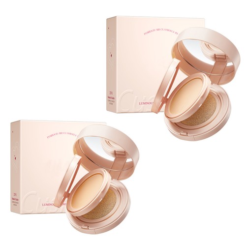 Women Double Layer Cushion Foundation Cosmetic 2 In 1 Air Cushion BB Cream 1Pcs - Picture 2 of 14