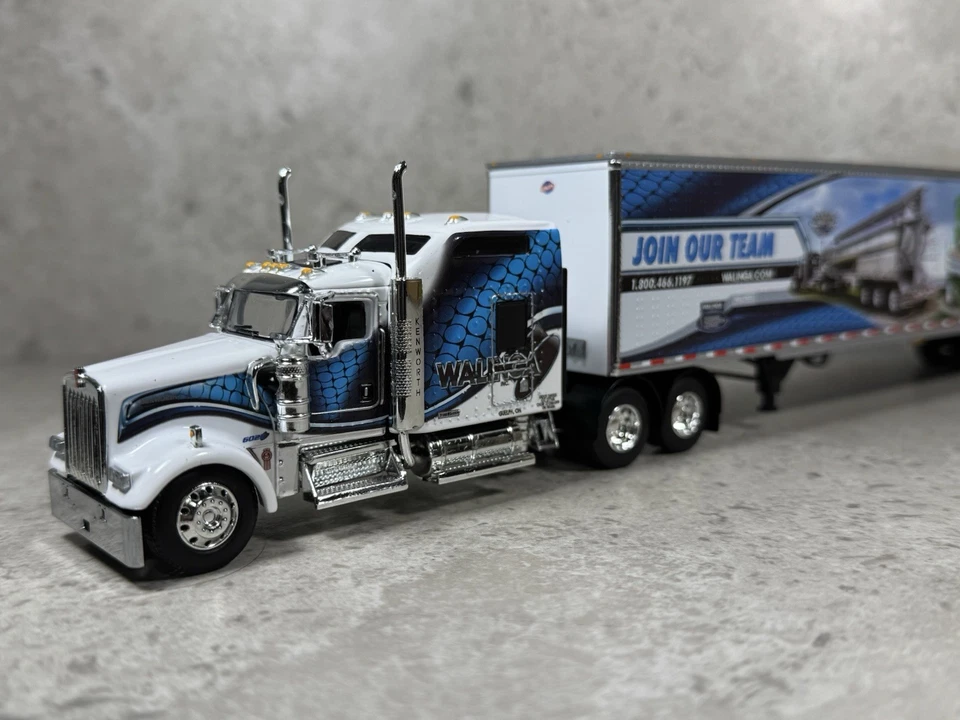 1/64 Kenworth W900L w/ Utility Van Trailer Walinga Inc. DCP By First Gear - Image 4 of 4