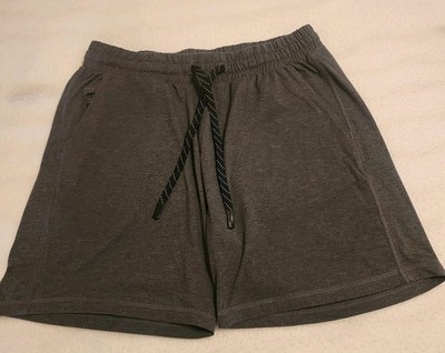 Bear Bottom Shorts Mens Medium Gray Pull on Drawstring  7  Inseam Stretch Casual