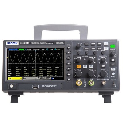 Hantek DSO2D10, 100 MHz, 2-Kanal-Digitaloszilloskop mit integriertem 25 MHz Sign