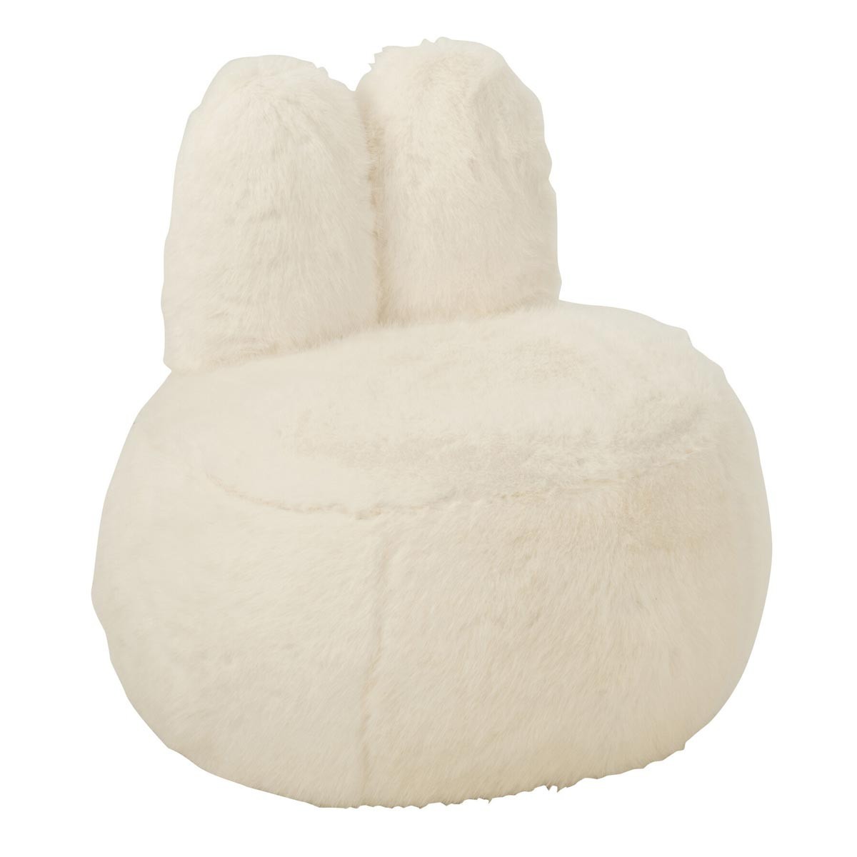 Pouf imitation fourrure blanche Bun 58cm pour coin lecture cosy