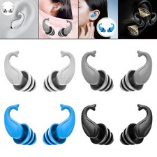 Bouchons D'Oreilles Silicone Lavables Étanches Réutilisables Souples Antibruit