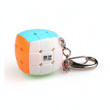 Puzzle Toy Magic Cube 3x3 Keychain Stickerless Smooth Fast Speed Qiyi