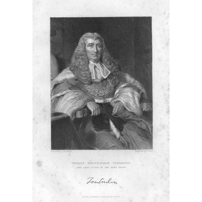 LORD CHIEF JUSTICE TENTERDEN Charles Abbott - antiker Druck um 1850