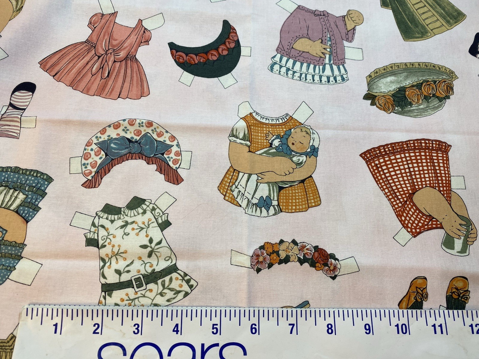 Windham Fabrics Presents Paper Dolls #28117 Sheryl Rae Marquez PINK approx 22"