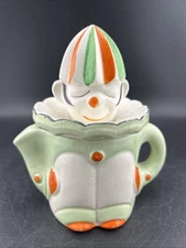 VTG Mikori Ware Ceramic Clown Juicer Cup, Hand Painted