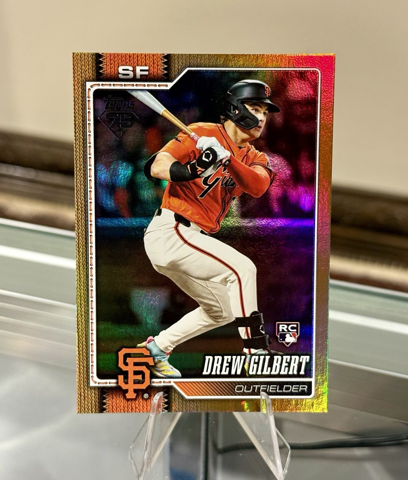 2026 Topps Series 1 DREW GILBERT RC #/50 GOLD RAINBOW FOIL Giants Rookie