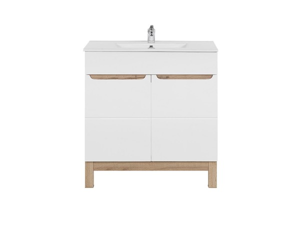 WeißEr Waschtisch Mit Unterschrank Hochwertige Waschbecken Badezimmer MöBel 80Cm-image