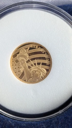 2018 COOK ISLAND LIBERTY BELL 1/10 OZ 24 PURE GOLD