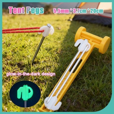 Hard Ground Tent Pegs Sky Canopy Fixed Nails Camping Anchor Night Light Nails