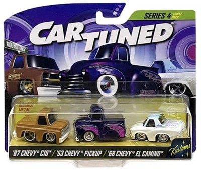 CARTUNED  87 CHEVY C10  53 CHEVY PICKUP  68 CHEVY EL CAMINO SERIES 4 CUSTOMS
