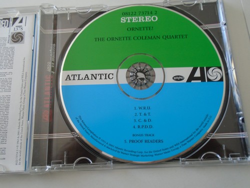THE ORNETTE COLEMAN QUARTET CD Atlantic Jazz Masters 2003 LIKE NEW - Foto 3 di 4