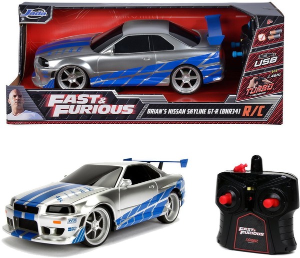 Jada Ferngesteuertes Auto HR RC Fast & Furious Nissan Skyline 1:16 9399370314R03-image