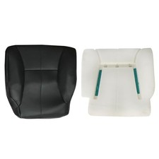 Driver Side Bottom  Foam Cushion Replacement Leather Seat Cover Black