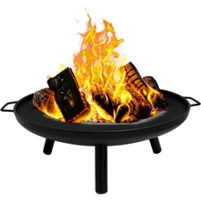 Outdoor Wood Burning Fire Pit Alloy Steel Small Fire Pit for Garden Patio Camp
