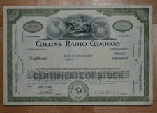 Lotto 49 X Collins Radio Company anni 60 meno di 100 azioni