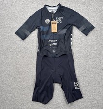 WYN Republic Triathlon Suit Mens Large Blue EMJ Velocity Sponsor Logos NEW B 