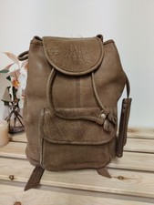 EVA TUDURI PARIS BROWN LEATHER BAG & MATCHING PURSE RUCKSACK BACKPACK HANDBAG