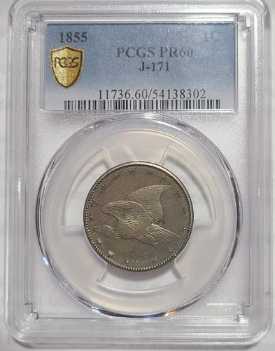 1855 Flying Eagle Cent — photo from the most recent tracked eBay sale
