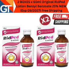 2 BOXES x 60ml Original RidPed Lotion Benzyl Benzoate 25 NEW Exp 09/2027 NEW