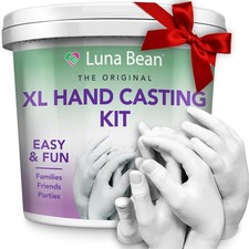 Luna Bean XL Family Hand Casting Kit - Hand Mold Kit for Families, Couples, Baby