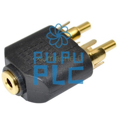 3.5 mm Female To 2   MALE Stereo Audio Adapter Connector Converter M8 *pz
