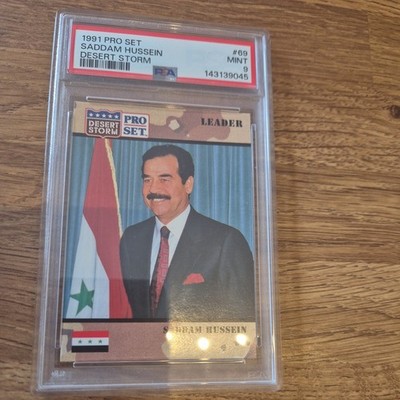 Saddam Hussein 1991 Pro Set Desert Storm #69 PSA 9