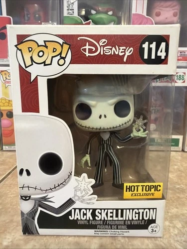 Funko Pop! Disney - Jack Skellington (w/ Snowflake) - Hot Topic (HT) w/Protector