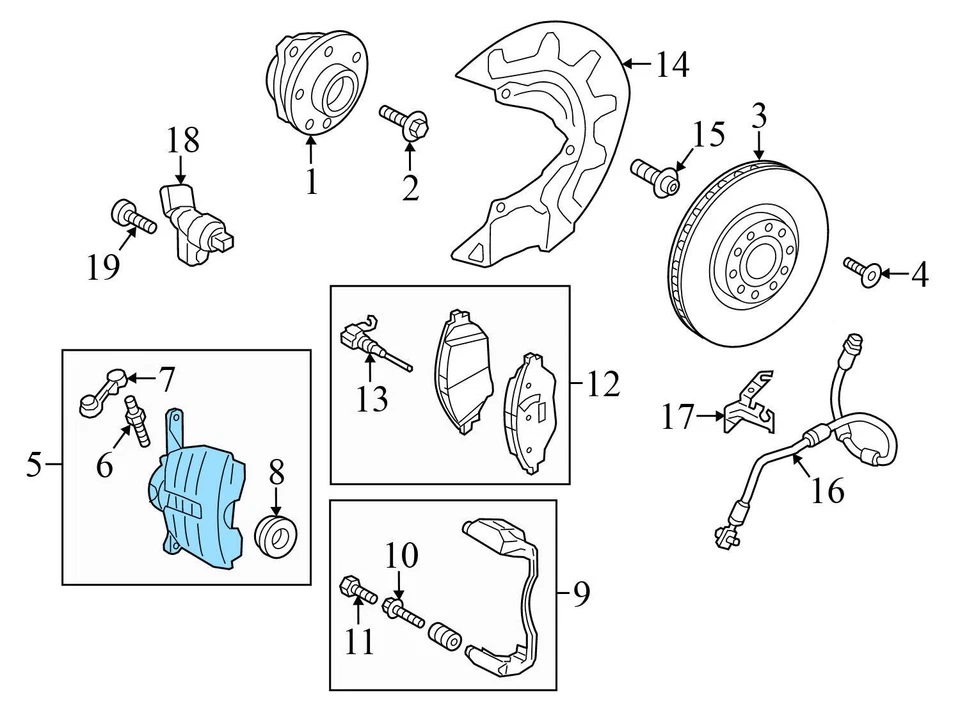 AUDI TT QUATTRO 2016-2023 - Pinza de freno delantera izquierda 8V0615123D Foto 4 de 4