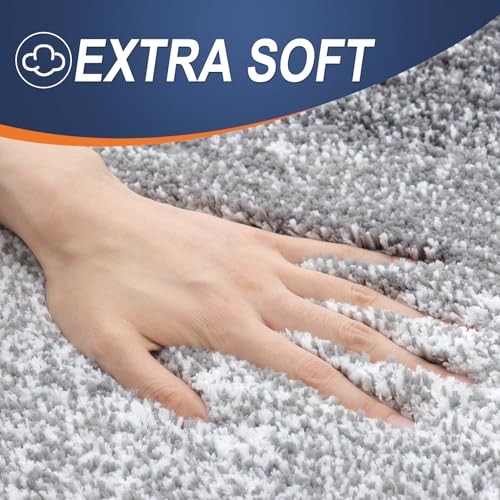 Bathroom Rugs Mat 30x20, Extra Soft Absorbent Microfiber Bath 30" x 20" Grey - Picture 3 of 7