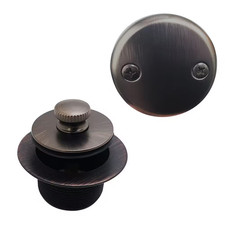 1-1/2 In. NPSM Coarse Thread Twist and Close Tub Trim Set with 2-Hole Overflow F