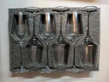 Physkoa Clear Wine Glasses Set Of 6 - Modern 9.5” Tall (Discontinued in clear)