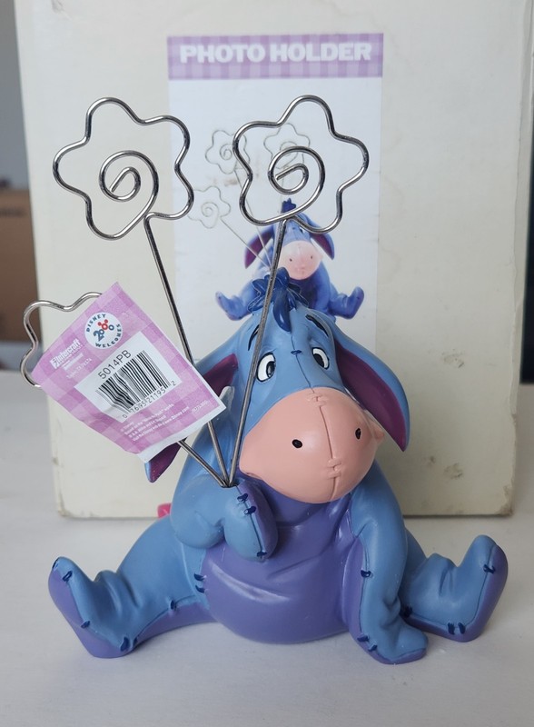 Disney Eeyore Photo Note Holder Desk Decor Figurine Picture Card Winnie the Pooh