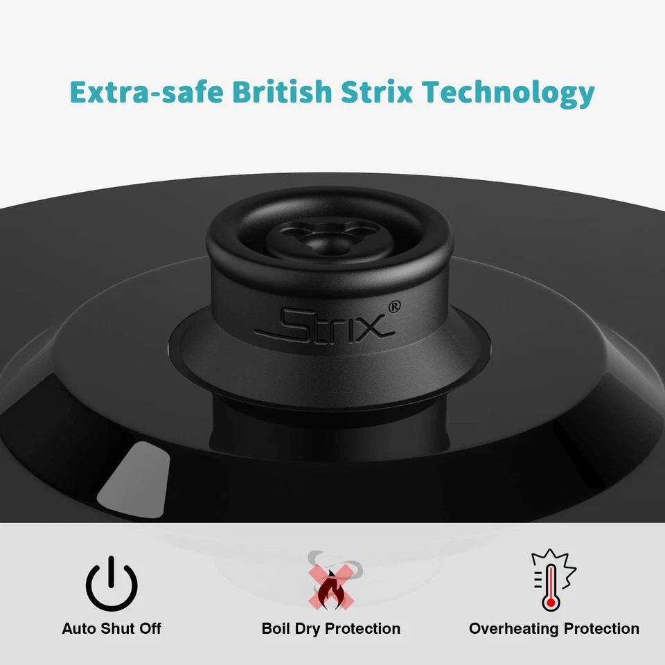 Hervidor de agua eléctrico de doble pared de acero inoxidable original Secura SWK-1701DB Foto 3 de 4