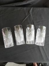 4 IRISH CRYSTAL TYRONE SLIEVE DONARD HIGHBALL GLASSES 5 5/8" TALL