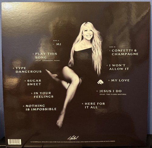 Mariah Carey signiert Here For It All 12" LP Album FARBE VINYL - Bild 4 von 4